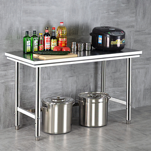 单层不锈钢工作台厨房专用家用商用桌子长方形操作台切菜台打荷台