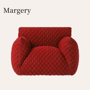 Margery北欧意式懒人单椅创意网红客厅设计师个性蓝胖子布艺沙发