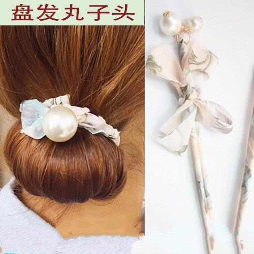 欧洲进口代简约盘发器九发饰头丸子头长女士花苞工具旋转发包发箍
