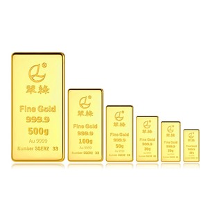 翠绿珠宝足金9999黄金金条厂标收藏投资金砖10克理财储值送礼20克