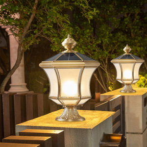 庭院灯接电款现代欧式柱头户外接电防水别墅室外围墙灯大门灯家用