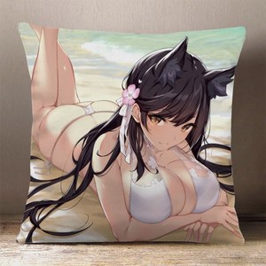 碧蓝航线周边爱宕姐姐白花的誓言犬毛绒靠枕垫动漫二次元定制抱枕