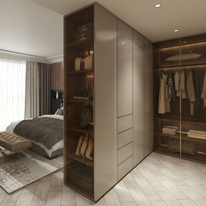 全屋定制衣柜整体卧室衣帽间实木组合工厂定做现代简约轻奢62人付款