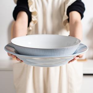日式餐具加厚深盘汤盘大号陶瓷菜盘子盛菜盘西餐盘家用酸菜鱼盘