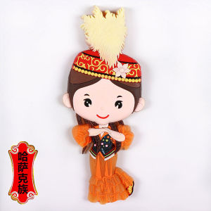 000人付款淘宝56个少数民族娃娃冰箱贴磁铁可爱中国风创意礼品送老y外