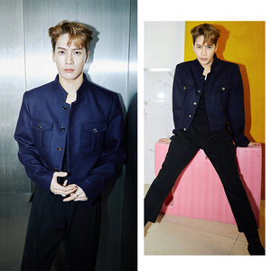 王嘉尔同款立领外套男帅气2024年春秋西装短款夹克休闲上衣男女潮