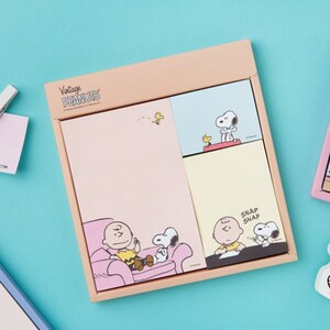 韩国进口盒装peanuts史努比便签本小本便签纸可撕n次贴留言便条纸