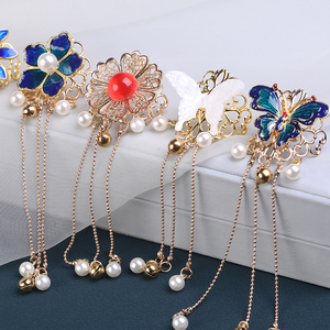 簪娘汉服发扣古风束发扣装饰后压头饰发夹古装发饰流苏铃铛小发扣