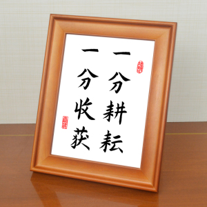 一分耕耘一分收获