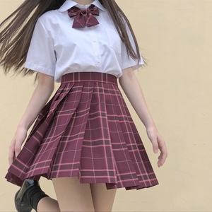 原创正版jk制服温柔一刀山吹JK格裙沙华百褶裙学生学院风套装班服