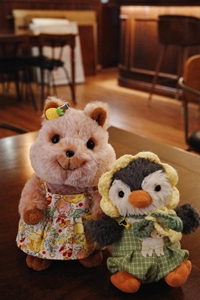 日本sunlemon矮尾短袋鼠毛绒玩偶娃衣棉花娃娃15cm衣服配饰连衣裙