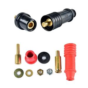 k插10p瑞凌瑞龙电焊机快速接头公头母纯速铜快插对接焊把线快通用