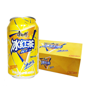 康师傅冰红茶310ml*24瓶整箱柠檬口味饮料茶饮品易拉罐装岛屿不发