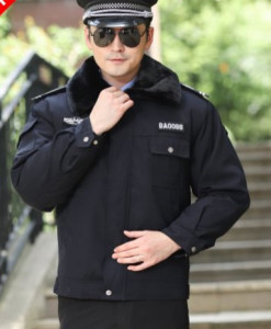 藏青执勤长袖保安工作服装男秋冬季特保套装作战训练特训巡逻衣服