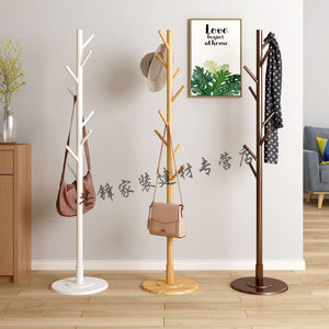 挂衣柱架落地木