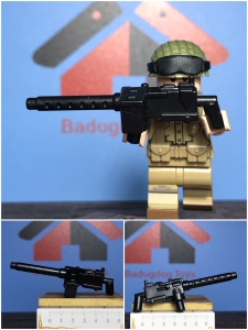 乐高第三方美国人仔积木 m1919式勃朗宁载具机枪益智模型玩具礼物