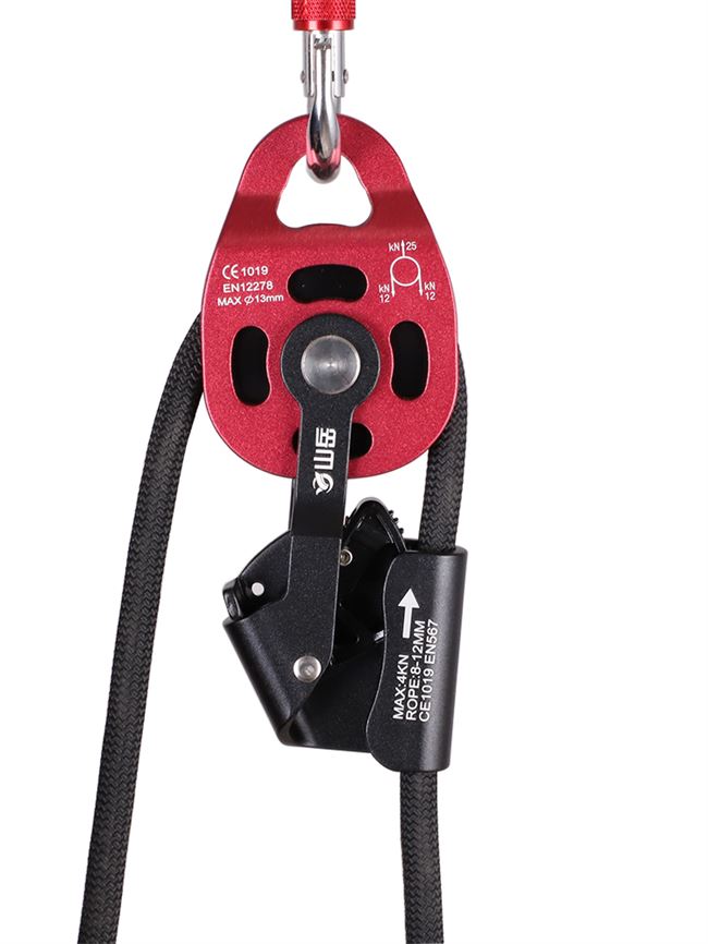 自锁滑轮上升户外轻便单向升降重物提升器下降器探洞装备安全绳器