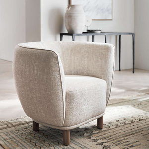 现代布艺单人沙发时尚轻奢样板房家用客厅休闲椅简约艺术阳台椅子