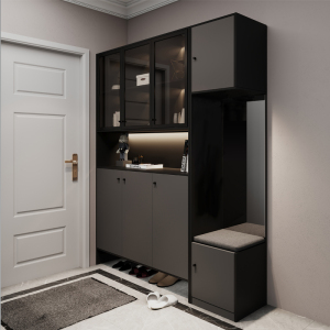 玄关柜半圆靠墙过道