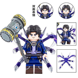 拼插乐高第三方唐三人仔斗罗大陆积木昊天锤武器八蛛魂骨男孩玩具