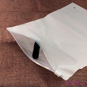 25*30cm现货拉链袋服装包装袋袋eva磨砂袋带孔白色不透明塑料袋