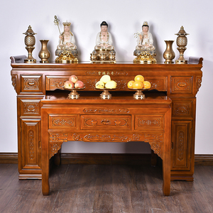 水曲柳实木中式供桌香案佛台家用神台佛桌供台观音佛龛佛像供奉台