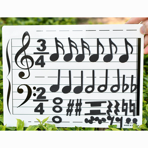 台湾进口音乐文具磁性教学五线谱白板音符磁贴教具入门黑板可擦写