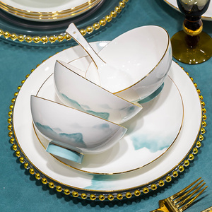 澳哥尔 2023年新款碗盘高档骨瓷景德镇高级感陶瓷单个碗碟子餐具