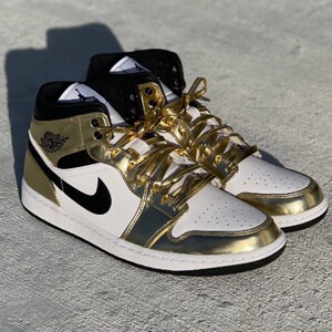 适配air jordan1 mid metallicgold液态金小伦纳德aj1空军af1鞋带