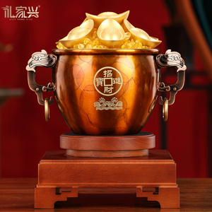 00liuqing411328淘宝天然米黄玉聚宝盆玉石