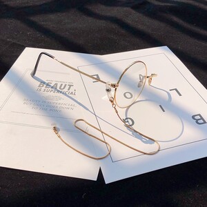 单片眼镜超轻英伦无度数侦探配饰眼镜金属带链条复古装饰时尚眼镜