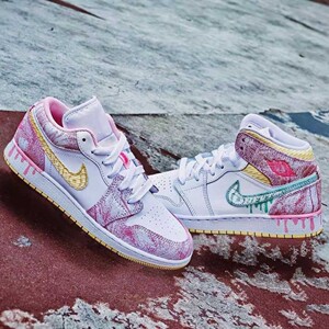 aj官网旗舰店官方正品aj女鞋高帮粉冰淇淋dunksb冰雪奇缘板鞋运费