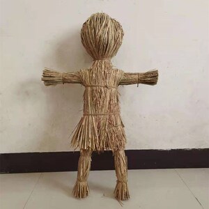 稻草工艺品纯手工制作稻草人简易吓鸟田园节日活动装饰拍摄影道具