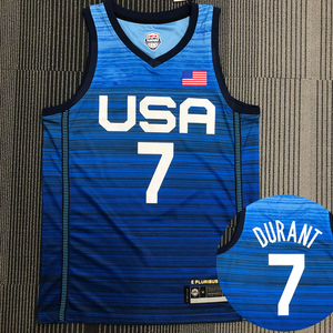 21年新款美国队球衣美国男篮梦14usa杜兰特7号布克15号利拉德6号