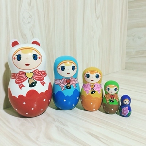 套娃玩具女孩不倒翁套娃ins风治愈系女生桌面小摆件卡通可爱益智