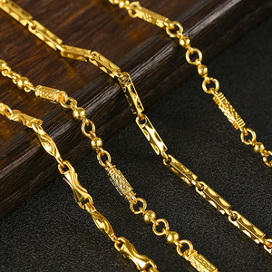 周大福焕美18k仿金项链地摊热销镀金男士项链 厂家现货可定制金项