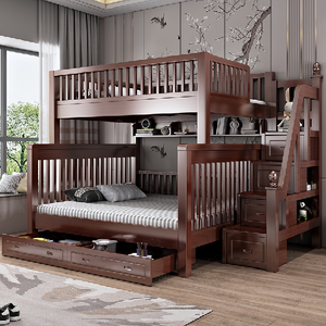 上下床成人子母床1.5全实木双层床1.8米大床成年上下铺双人高低床