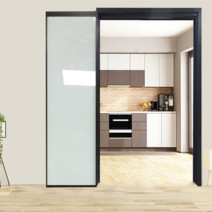 极窄pd门厨房推拉门卫生间铝合金门180度折叠pt门平开一体玻璃门