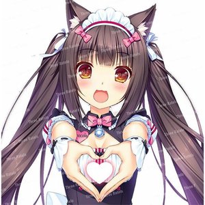 超可爱猫耳萌娘nekopara立绘比爱心电脑贴旅行箱摩托汽车书房墙贴