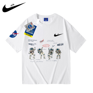 nike/耐克潮联名nasa宇航员情侣夏季潮牌卡通港风t印花纯棉短袖t