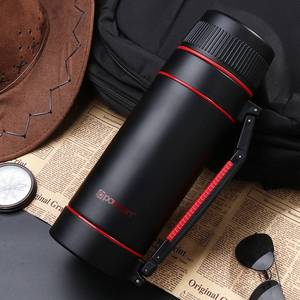 powcan保康大容量保温杯保温壶户外304不锈钢家用车载旅行水壶2l