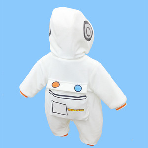 婴儿太空服白色婴儿服可爱超萌网红ins小宝宝冬装加棉加绒0-1岁冬