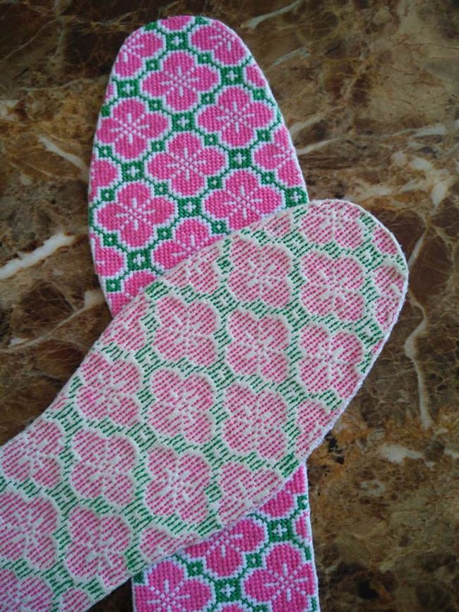 手工制作小格鞋垫