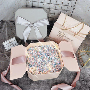 礼物包装盒球球生日单情人节套装箱子套盒小个纸盒子好看浪漫收.