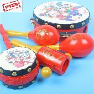 八/传统拨浪鼓博浪锤拨浪鼓婴儿玩具0-6-12个月0-1岁男女孩手摇鼓