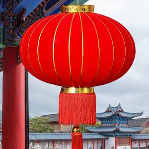 大红灯笼挂饰店铺新年春节过年吊灯中国风户外阳台一对防水装饰品
