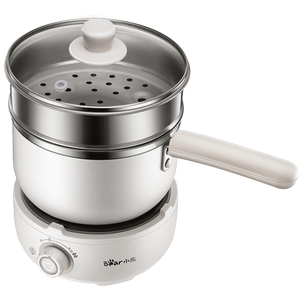 电煮锅宿舍学生锅多功能蒸煮锅迷你小火锅家4用做饭神器1-2人