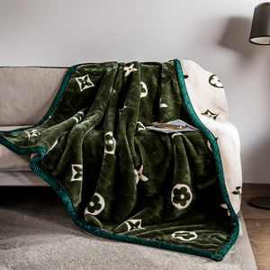 冬季拉舍尔毛毯双层加厚床上家用单双人绒毯子航空珊瑚绒沙发盖毯