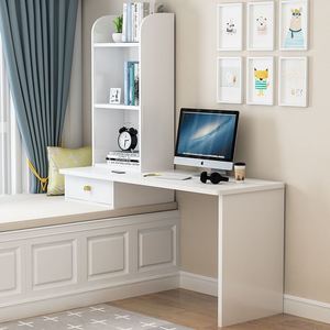 飘窗书桌书柜组合电脑桌卧室榻榻米窗台桌学习桌转角儿童电脑桌