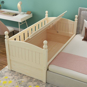 加宽床延边款延长床拼接儿童男女大床边床无缝带储物柜侧边单人